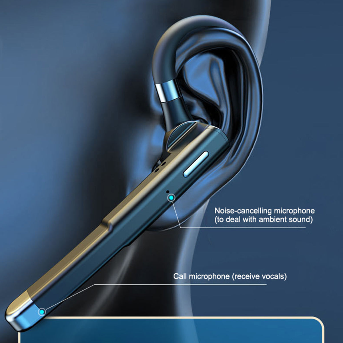 YYK520 Gen2 Business Single Ear Wireless Earhook Bluetooth Headset ENC Noise Reduction Earphone with Digital Display Charging Case YYK520 Gen2 Business Single Ear Wireless Earhook Bluetooth Headset ENC Noise Reduction Earphone with Digital Display Charging Case
